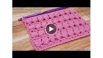 Variación Punto Burbuja de Crochet - Ganchillo Paso a Paso | Aumentos y Disminuciones Incluidos